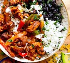 Chicken Fajitas with Cilantro Jasmine Rice
